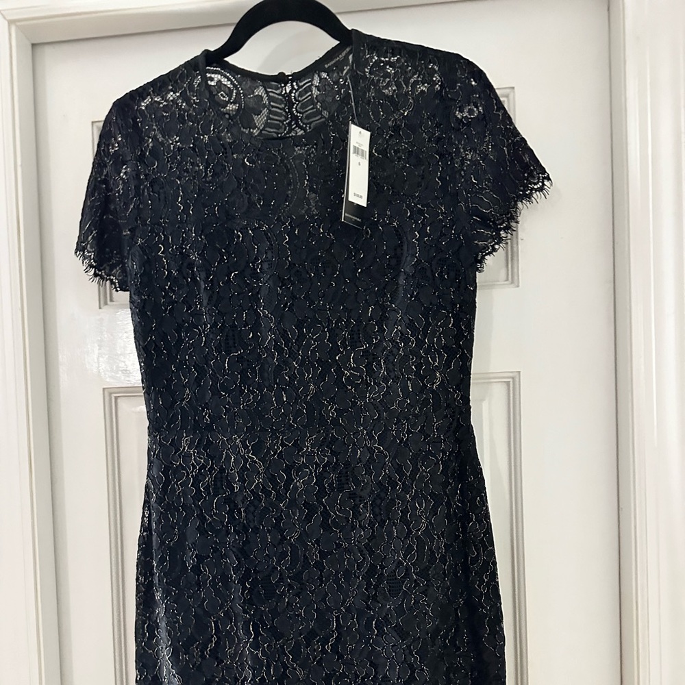 Navy black lacy dress